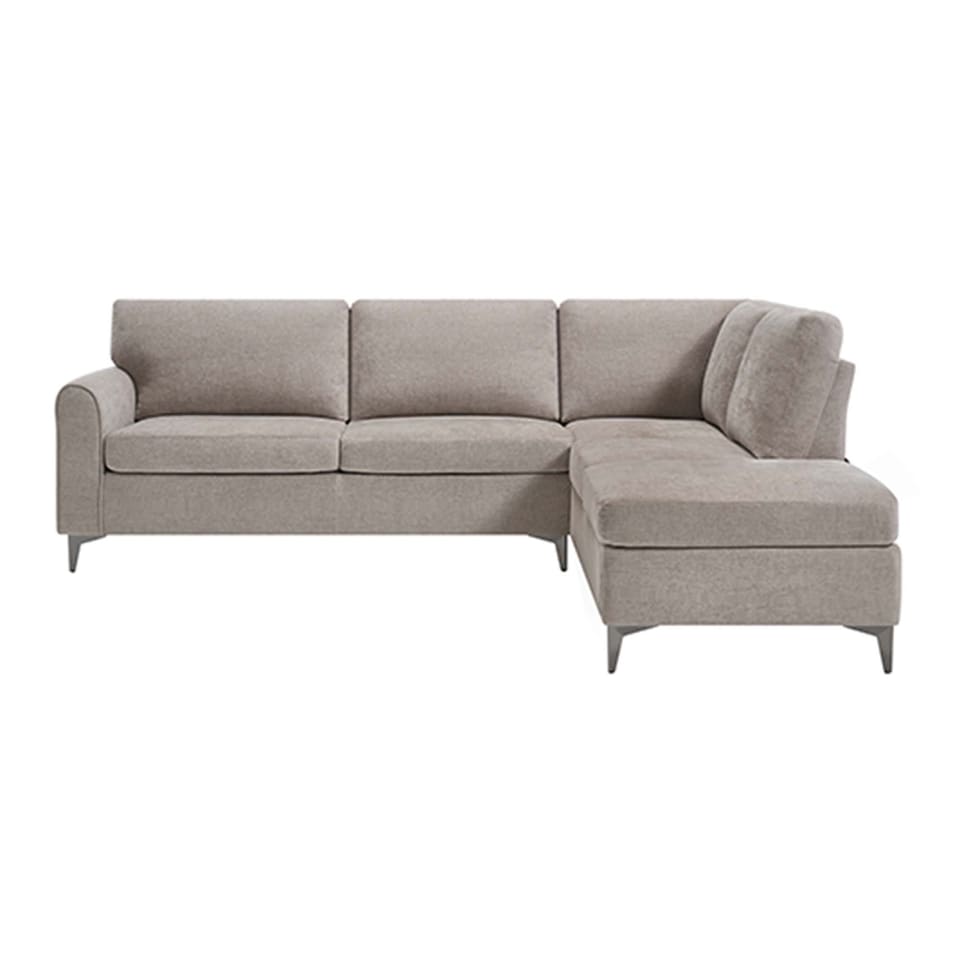 image 1 of Roma 4 Seater Fabric Corner Sofa | Brown | Sand