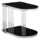 image 1 of Interiors By Premier Durable Silver U Shaped Side Table, Luxurious Finish Side Table By Couch, Modern Design Lounge Table Silver