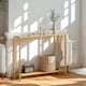 image 6 of Industrial 2 Tier Entryway Hallway Console Table With Tempered Glass Top