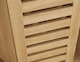 image 5 of Oslo 3 Door Wooden Shoe Storage Cabinet Rack Stand Cupboard Slatted Doors | Brown