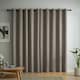image 2 of Catherine Lansfield Wilson Blackout Thermal 66x72 Inch Eyelet Curtains Grey