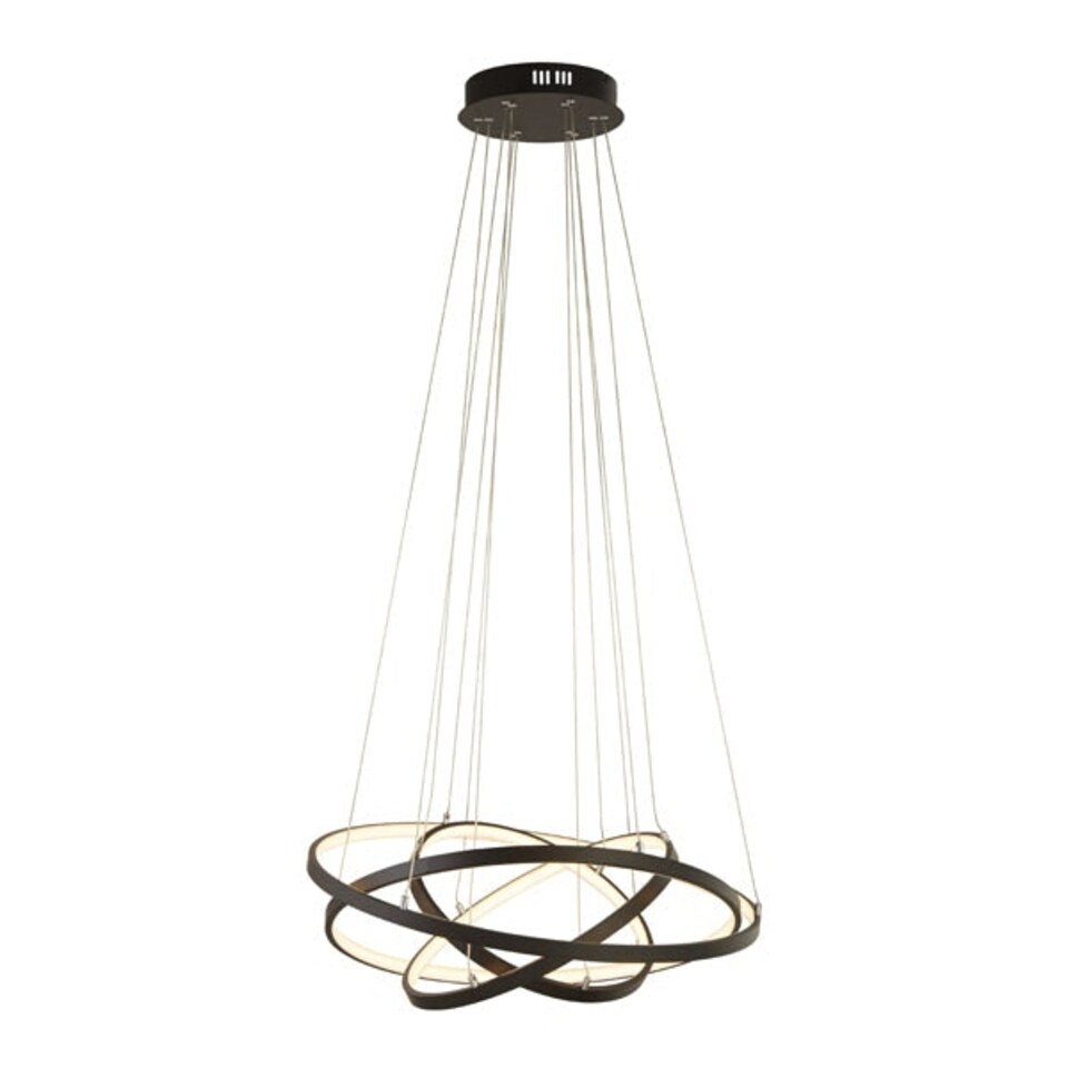 image 1 of Gunnar 4 Band Black LED Ceiling Pendant