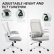 image 8 of HOMCOM Mesh Desk Chair with Tilt Function, Lumbar Support Grey