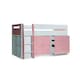 image 1 of Lacy Pink Storage Mid Sleeper And Theo Pocket Sprung Mattresses