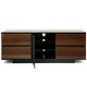 image 6 of Centurion Supports AVITUS ULTRA Remote Friendly BeamThru Gloss Black with 4-Walnut Drawers 32"-65" Flat Screen TV Cabinet Black
