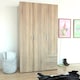 image 6 of Space Wardrobe 3 Doors 3 Drawers in Oak 2000