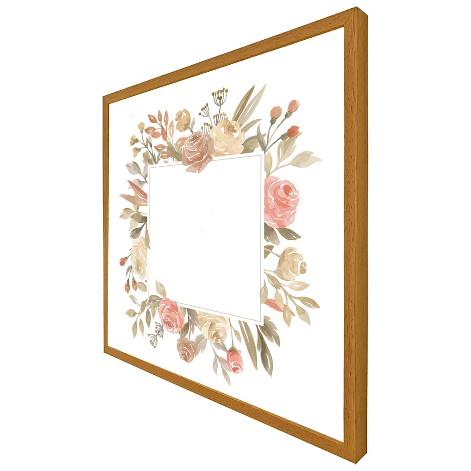 image 1 of Flower border (Picture Frame) White | XL
