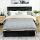 image 2 of HOMCOM King Size Bed Frame with Storage and Adjustable Headboard, Black