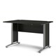 image 3 of Prima Desk 120cm in Black Woodgrain with Silver Grey Steel Legs