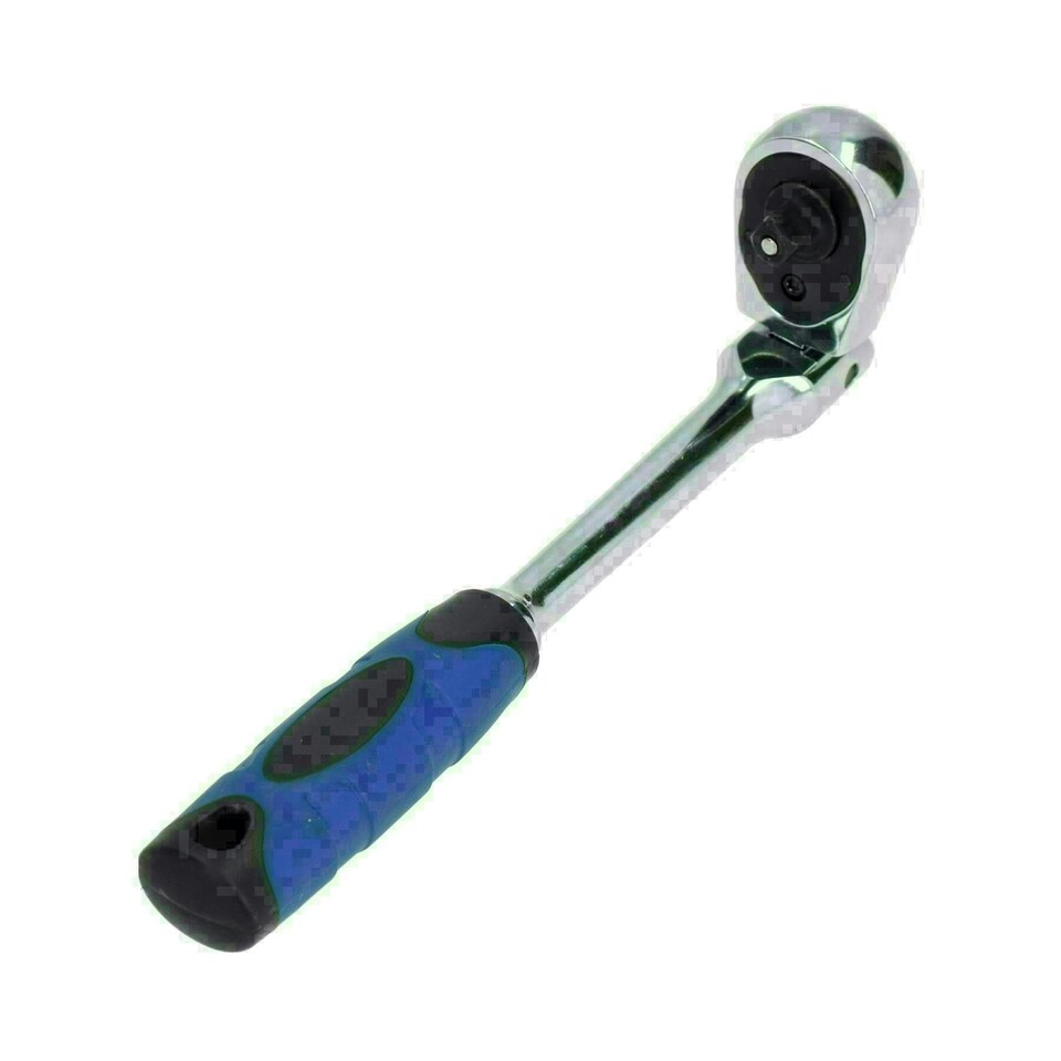 image 1 of 1/4" Drive Flexible Ratchet Socket Driver Flexi Head 72 Teeth Quick Release
