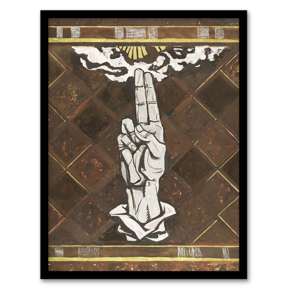 image 1 of Ulcerated Hand Painting Richard Roland Holst Framed Wall Art Print 12X16"