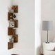 image 1 of 5 Tier Wall Mounted Floating Corner Shelf Rustic Brown Brown | One Size