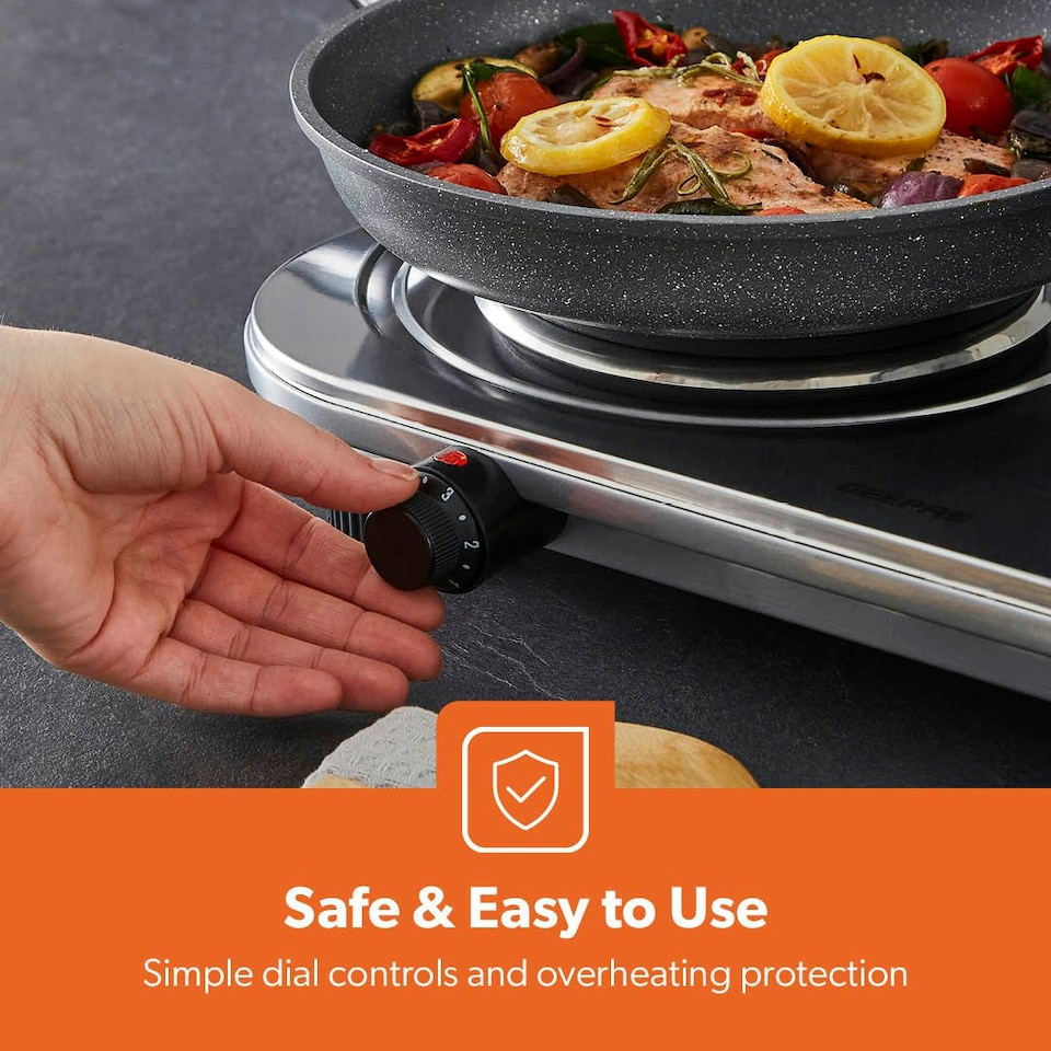 image 1 of GEEPAS 2500W Stainless Steel Double Hot Plate