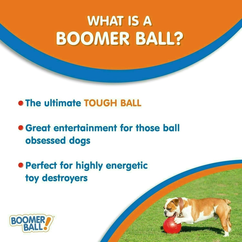 image 1 of Boomer Ball Virtually Indestructible Football 8" Assorted Colours