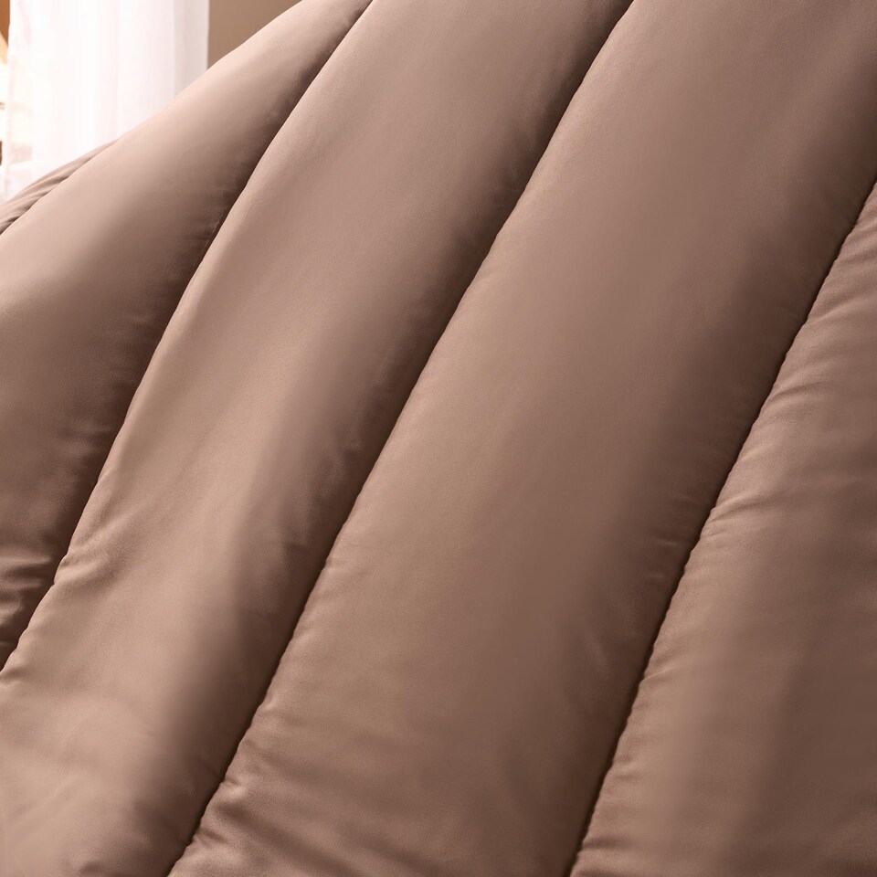 image 1 of OHS Plain 10.5 TOG Coverless Duvet with Pillowcase Bedding Set