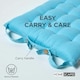 image 6 of Homescapes 4 x Seat Pads Luxury Cotton Indoor Outdoor Garden Dining Cushion Light | Blue | 40 x 40 cm | 4