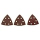 image 3 of Hook And Loop Delta Sanding Pads Discs 93mm Triangular Mixed Grit 6 Pack