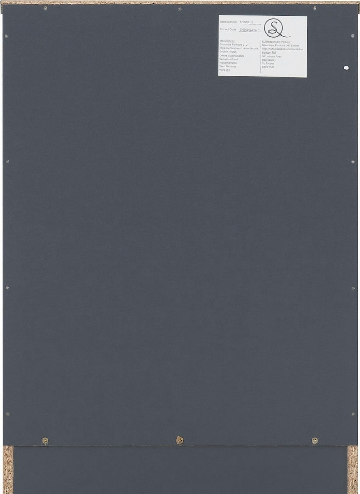 image 1 of Dakota 3 Drawer Bedside Table | Grey | Dark Grey