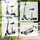 image 9 of HOMCOM Foldable Powered Scooter with Adjustable Seat, Brake | Black