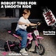 image 6 of AIYAPLAY Kids Electric Motorbike, 24V Battery Powered Dirt Bike with 250W Motor, 6-16km/h, 7AH Batteries, 12" Inflatable Tires and Rear Suspension, Ride On Motorcycle for 8-12 Years Old | Pink