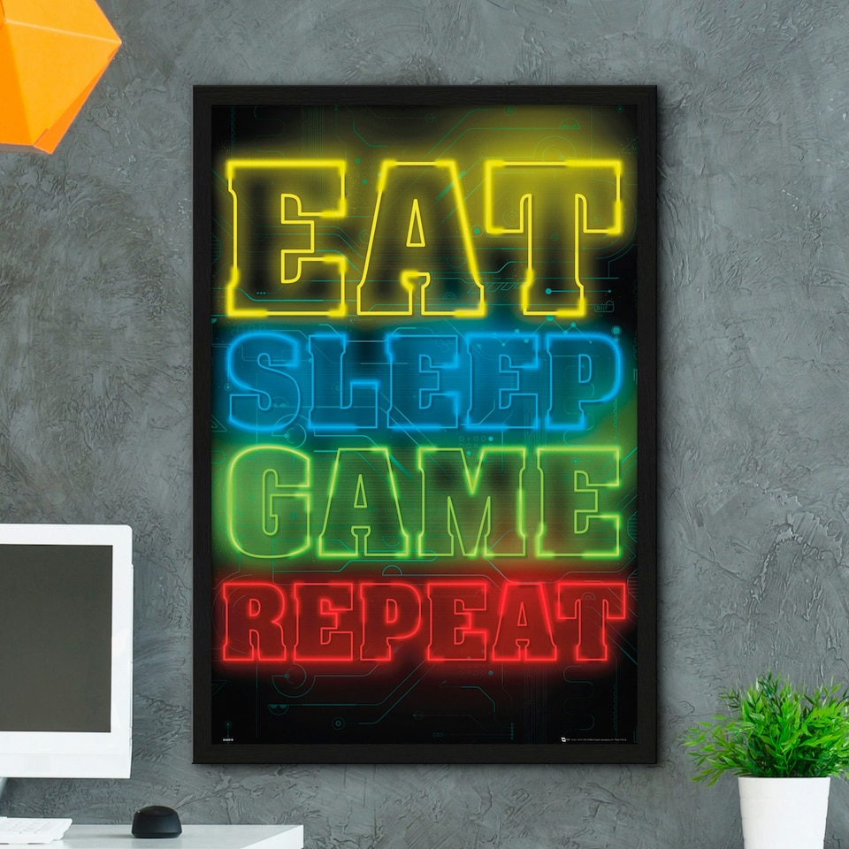 image 1 of Gaming Eat Sleep Game Repeat 61 x 91.5cm Maxi Poster