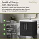 image 4 of Balterley Contemporary Bathroom Wall Hung 2 Soft-Close Door Vanity Unit & Mid-Edge Basin | Black | Charcoal Black