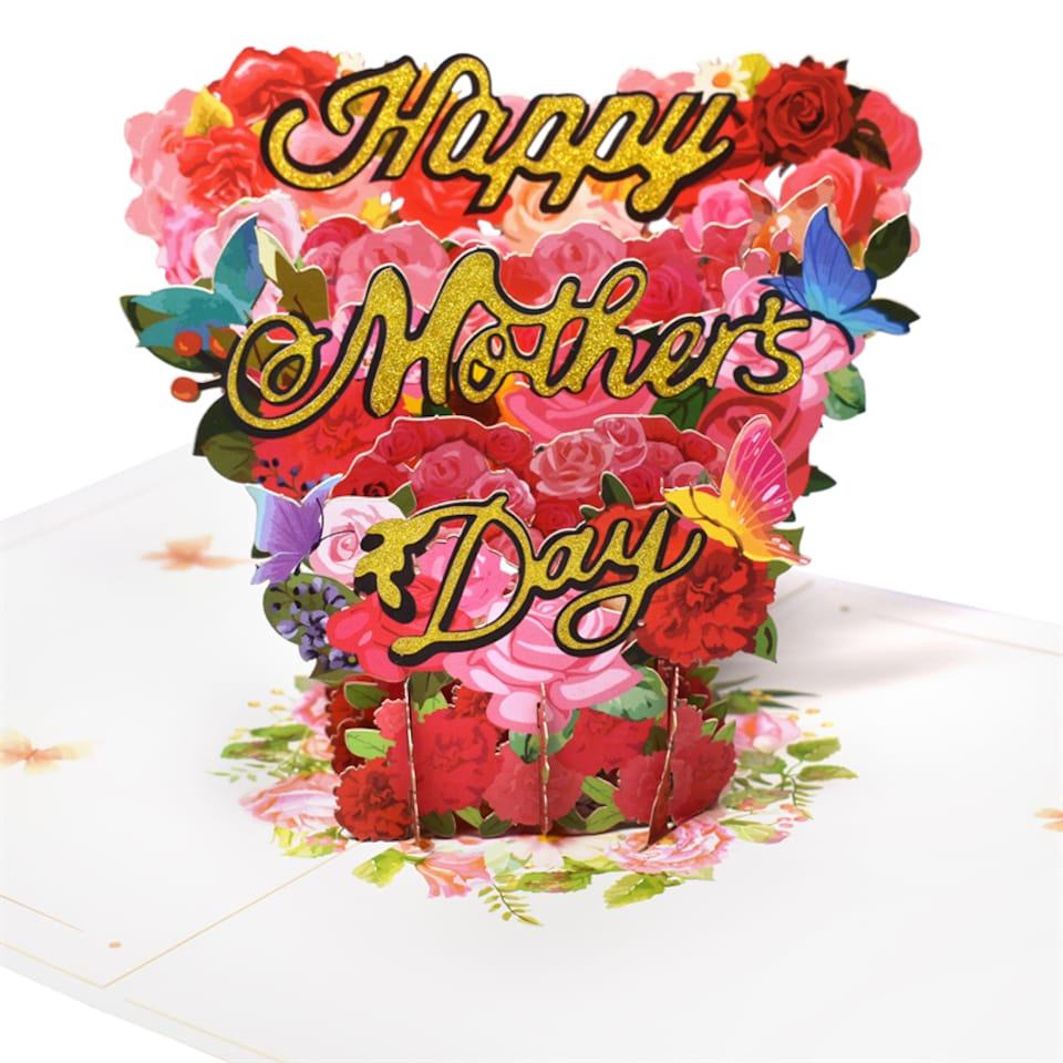 image 1 of Floral Heart 3D Pop Up Mother’s Day Card