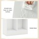 image 10 of COSTWAY 5-Cube Bookcase Wooden Storage Organizer White White