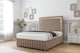 image 2 of Sloomy Boston Gold Mink Plush Divan Bed With Mattress No Drawers With 54" Floor Standing Headboard & 12" Matching Footboard 2'6 Small Single | Brown | Mink | Small Single | 1