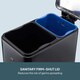 image 5 of Cooks Professional Slimline Dual Recycle Pedal Bin 50L - 2 Compartments & Soft Close Lid | Black