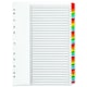 image 2 of Q-Connect 1-31 Index Multi-punched Reinforced Board Multi-Colour Numbered Tabs A4 White
