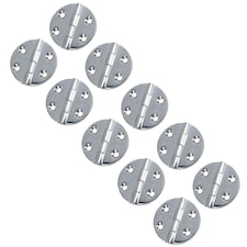Polished Door Circular Hinge 10 Pack Stainless Steel 64mm diameter 316 Marine Cabin