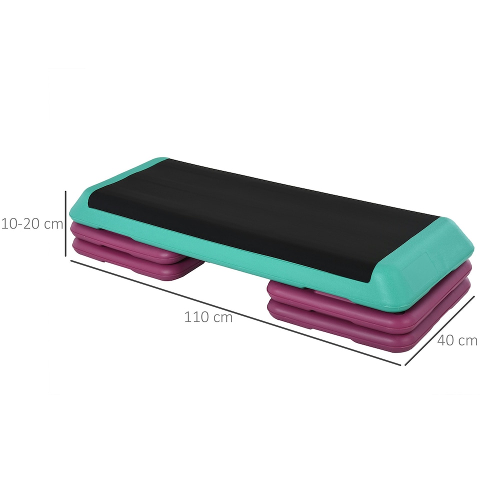 image 1 of HOMCOM 10/15/20cm Aerobic Steppers Compact Stepper for Indoor Exercise Workout