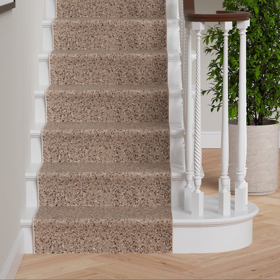 kukoon 3ft - 39ft Beige Stair Carpet Long Hallway Custom Runner Rug ...
