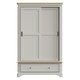 image 7 of Faire 120cm Sliding Combination Wardrobe in Dove Grey with Oak Top Grey