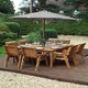 image 3 of Eight Seater Square Table Set with Cushions - W250 x D250 x H98 - Fully Assemble - Grey