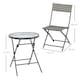 image 7 of Outsunny 3 PCs Patio Wicker Bistro Set Foldable Table and Chair Set for Outdoor