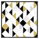 image 2 of Gold & black geometric triangles (Picture Frame) Brown | S