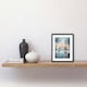image 2 of French Riviera Palm Tree Boats Coastal Landscape 9x7" Black Framed Wall Art Print