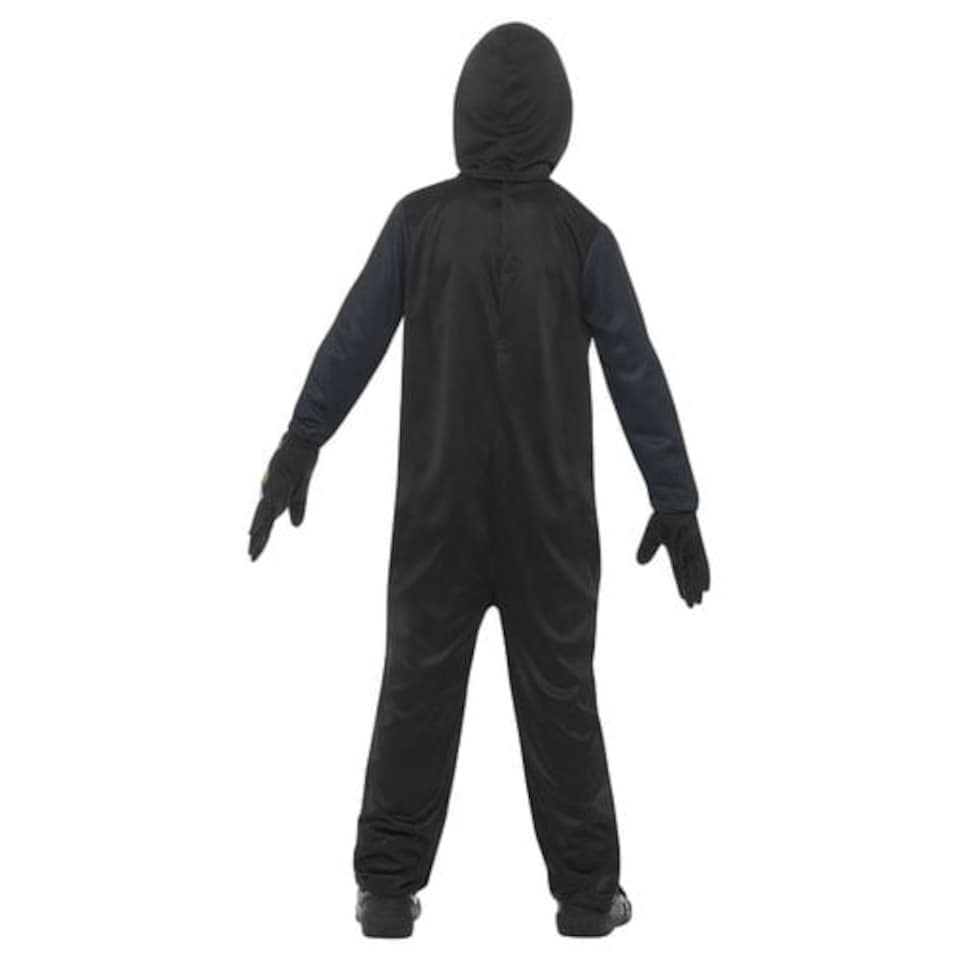 image 1 of Glow in the Dark Multicoloured Skeleton Fancy Dress Costume Kids Unisex Medium - Age 7-9