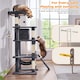 image 6 of Yaheetech Large Cat Tower with Hammock Scratching Posts Dark Grey