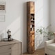 image 4 of COSTWAY Slim Bathroom Cabinet Floor Storage Organizer White Grey