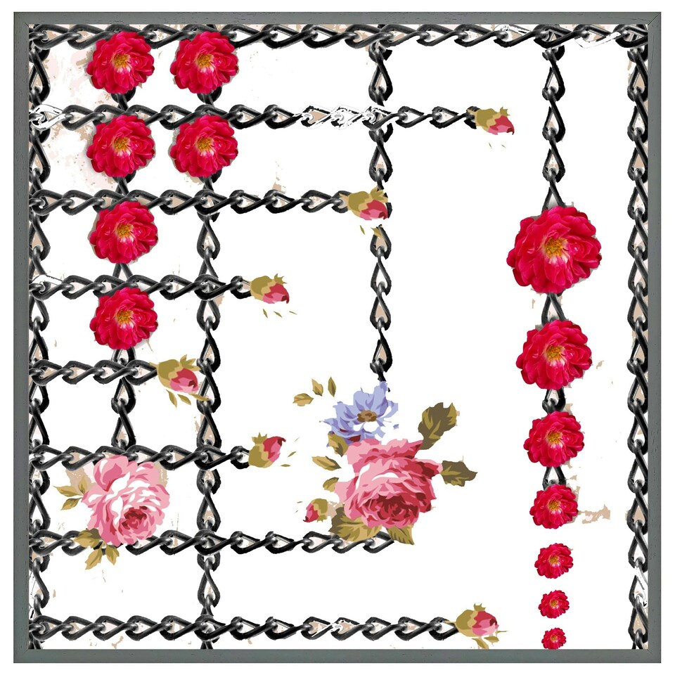 image 1 of Roses & chains (Picture Frame) Grey | XS
