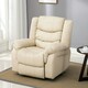 image 7 of Chester Electric Bonded Leather Automatic Recliner Heat & Massage Chair (Cream)