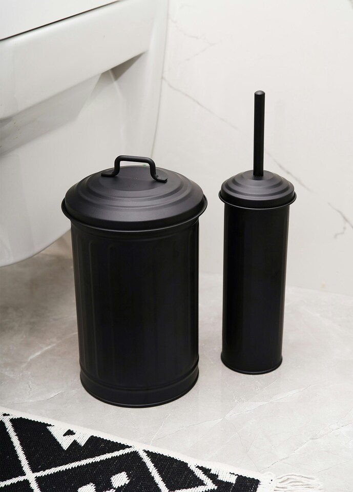 image 1 of Black Toilet Brush And Holder