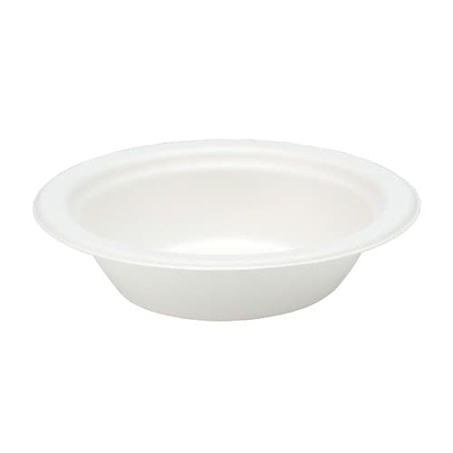 White Compostable Bagasse Bowls 18cm - Pack of 25