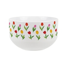 Tulips Print Ceramic Bowl