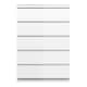 image 2 of Naia Chest of 5 Drawers in White High Gloss