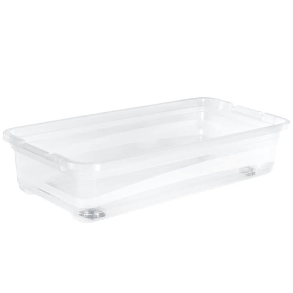 image 1 of Keeeper Crystal Box 33 Litre with Lid and Caster Wheels - Transparent