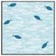 image 3 of Waves & fish (Picture Frame) Brown | M
